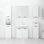 "vidaXL Armoire de Salle de Bain Blanc Brillant 32x34x188,5 cm - Design Élégant et Fonctionnel"