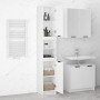 "vidaXL Armoire de Salle de Bain Blanc Brillant 32x34x188,5 cm - Design Élégant et Fonctionnel"