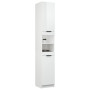vidaXL White Glossy Bathroom Cabinet 32x34x188.5 cm