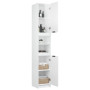 "vidaXL Armoire de Salle de Bain Blanc Brillant 32x34x188,5 cm - Design Élégant et Fonctionnel"