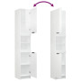 "vidaXL Armoire de Salle de Bain Blanc Brillant 32x34x188,5 cm - Design Élégant et Fonctionnel"
