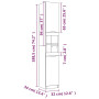 "vidaXL Armoire de Salle de Bain Blanc Brillant 32x34x188,5 cm - Design Élégant et Fonctionnel"