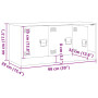 vidaXL Black Steel TV Cabinet - 99x39x44 cm