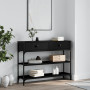 vidaXL Black Console Table 100x25x75 cm Engineered Wood