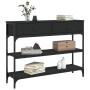 Table console bois d'ingénierie vidaXL- 100x25x75 cm Noir
