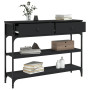 Table console bois d'ingénierie vidaXL- 100x25x75 cm Noir