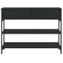 Table console bois d'ingénierie vidaXL- 100x25x75 cm Noir