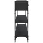 Table console bois d'ingénierie vidaXL- 100x25x75 cm Noir