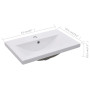 vidaXL White Ceramic Undermount Sink - 61 x 39.5 x 18.5 cm