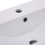 vidaXL White Ceramic Undermount Sink - 61 x 39.5 x 18.5 cm