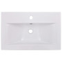 vidaXL White Ceramic Undermount Sink - 61 x 39.5 x 18.5 cm