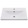 vidaXL White Ceramic Undermount Sink - 61 x 39.5 x 18.5 cm