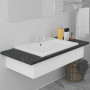 vidaXL White Ceramic Undermount Sink - 61 x 39.5 x 18.5 cm