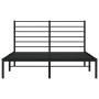 Cadre de lit métal sans matelas avec tête de lit vidaXL - 140x190cm Noir