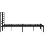 Cadre de lit métal sans matelas avec tête de lit vidaXL - 140x190cm Noir