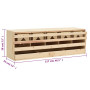Pondoir 5 compartiments bois de pin massif vidaXL - 117x33x38 cm