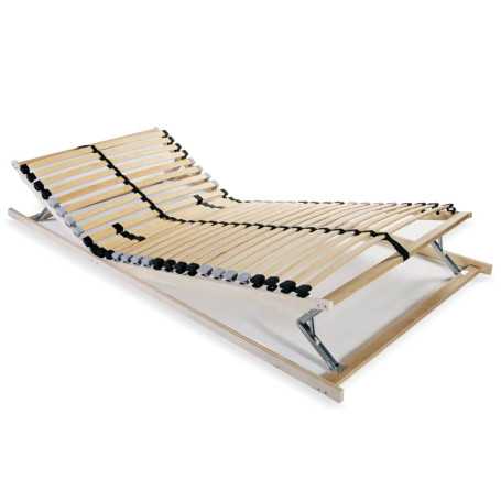 vidaXL Slatted Base without Mattress with 28 Slats 7 Zones 70x200 cm