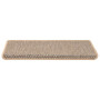"Tapis d'escalier autocollants vidaXL - Lot de 15, 65x21x4 cm, Beige clair | Sécurité et Élégance pour Vos Escaliers"
