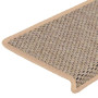 "Tapis d'escalier autocollants vidaXL - Lot de 15, 65x21x4 cm, Beige clair | Sécurité et Élégance pour Vos Escaliers"