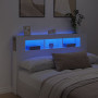 vidaXL White LED Headboard 160x18.5x103.5 cm Engineered Wood