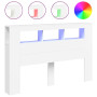 vidaXL White LED Headboard 160x18.5x103.5 cm Engineered Wood