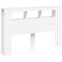 vidaXL White LED Headboard 160x18.5x103.5 cm Engineered Wood