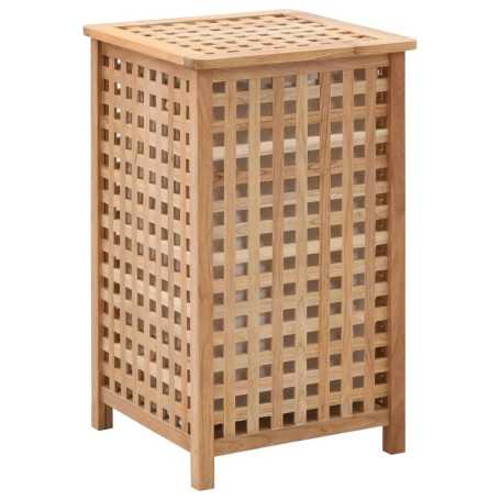 Coffre à Linge vidaXL en Noyer Massif - 39x39x65 cm | Élegance & Fonctionalité
