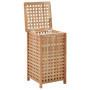 vidaXL Wooden Walnut Solid Laundry Hamper 39 x 39 x 65 cm