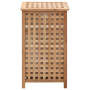 vidaXL Wooden Walnut Solid Laundry Hamper 39 x 39 x 65 cm