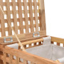 vidaXL Wooden Walnut Solid Laundry Hamper 39 x 39 x 65 cm