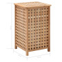 vidaXL Wooden Walnut Solid Laundry Hamper 39 x 39 x 65 cm
