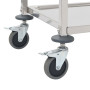 "vidaXL Chariot de Cuisine 3 Niveaux en Acier Inoxydable - 95x45x83,5 cm | Optimisez votre espace culinaire"