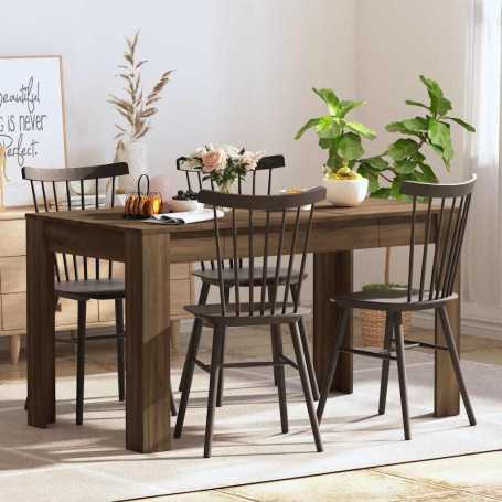 Table à dîner Chêne marron Bois d'ingénierie vidaXL - 140x74,5x76 cm