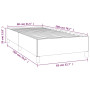 vidaXL Dark Green Velvet Bed Frame without Mattress - 80x200 cm