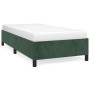 vidaXL Dark Green Velvet Bed Frame without Mattress - 80x200 cm