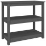 Table console Bois massif de pin vidaXL - 80x40x74 cm Gris