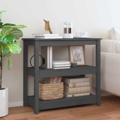 Table console Bois massif de pin vidaXL - 80x40x74 cm Gris