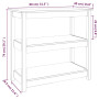 Table console Bois massif de pin vidaXL - 80x40x74 cm Gris