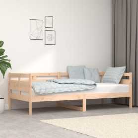 "Lit de Jour en Bois de Pin Massif 90x200 cm - VidaXL | Confort & Style Économique"