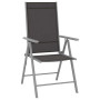 vidaXL Folding Garden Chairs Set of 2 Textilene Black
