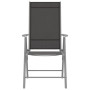 vidaXL Folding Garden Chairs Set of 2 Textilene Black