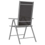 vidaXL Folding Garden Chairs Set of 2 Textilene Black