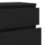 vidaXL Black Engineered Wood Chest of Drawers - 60x36x103 cm