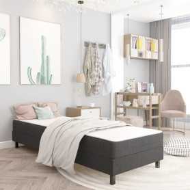 "Misez sur le Confort : Sommier à Lattes en Tissu Gris 80x200 cm | vidaXL"