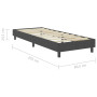 vidaXL Grey Fabric Bed Slatted Base Frame - 80x200 cm (Mattress Not Included)