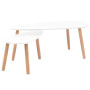 Ensemble de tables basses 2 pcs Bois de pin massif vidaXL - Blanc