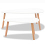 Ensemble de tables basses 2 pcs Bois de pin massif vidaXL - Blanc