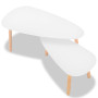 Ensemble de tables basses 2 pcs Bois de pin massif vidaXL - Blanc