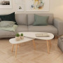 Ensemble de tables basses 2 pcs Bois de pin massif vidaXL - Blanc