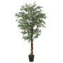 vidaXL Artificial Maple Tree with 756 Leaves, 200 cm Tall, Green